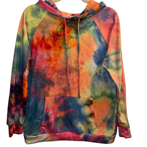 Tie dye hoodie, oversized small
